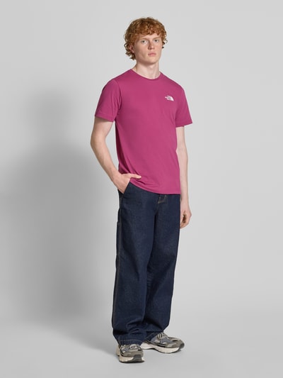 The North Face T-Shirt mit Label-Print Bordeaux 1