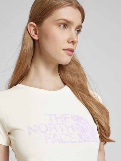 The North Face T-Shirt mit Label-Print Modell 'EASY' Offwhite 3