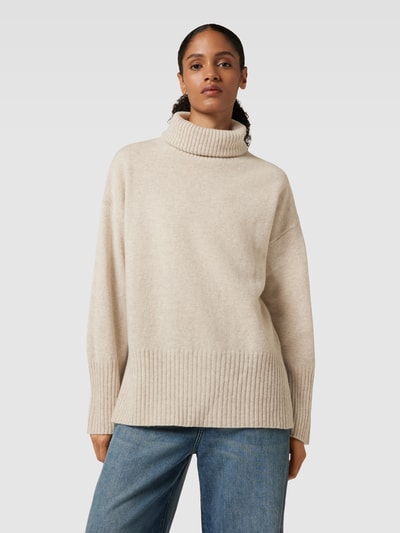 Gant Oversized Strickpullover mit Rollkragen Sand 4