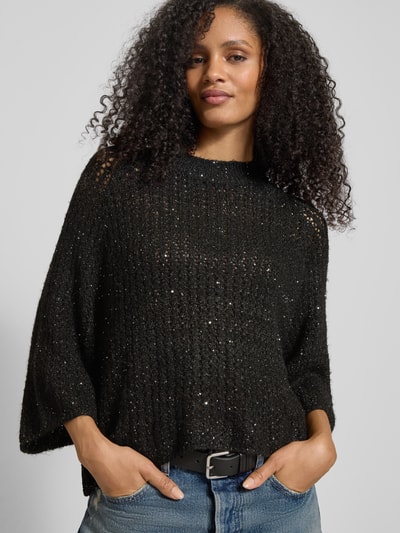 B.Young Relaxed Fit Pullover in Strick-Optik Modell 'Oliva' Black 3