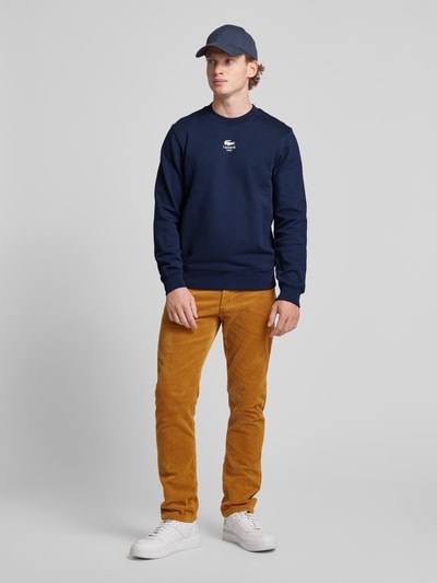 Lacoste Classic Fit Sweatshirt mit Logo-Print Modell 'HERITAGE' Dunkelblau 1