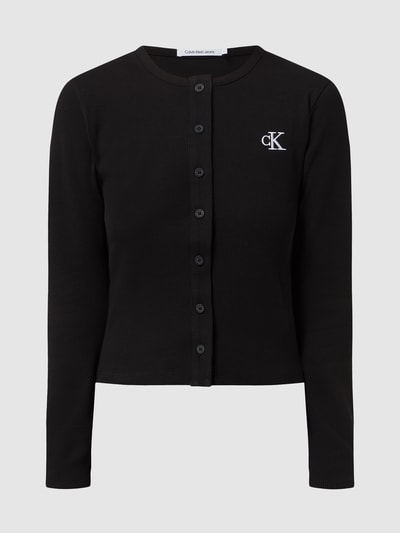 Calvin Klein Jeans Cardigan mit Logo-Stickerei  Black 2