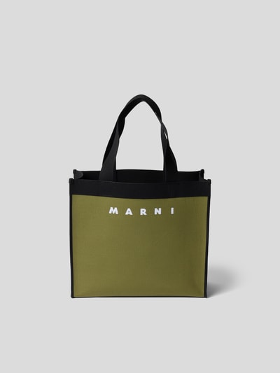 Marni Tote Bag im Colour-Blocking-Design Oliv 6