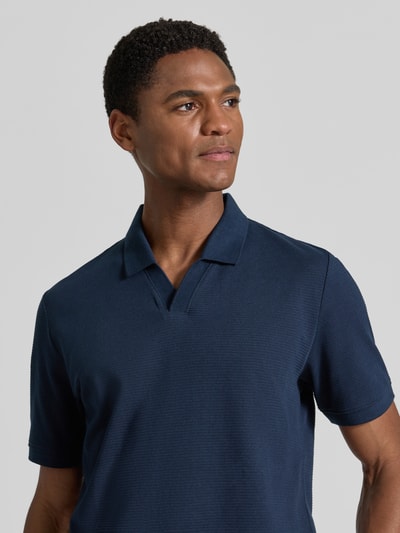 s.Oliver RED LABEL Regular Fit Poloshirt aus Baumwoll-Mix Marine 3