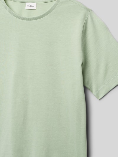 s.Oliver RED LABEL T-shirt o kroju regular fit z czystej bawełny Trzcinowy 2