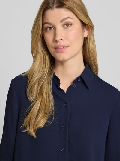 Marc Cain Regular fit blouse met koord Marineblauw - 3