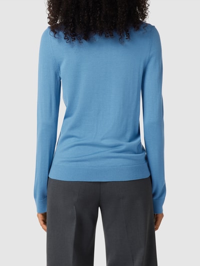 BOSS Longsleeve van hoogwaardige scheerwol, model 'FEGANAS' Bleu - 5