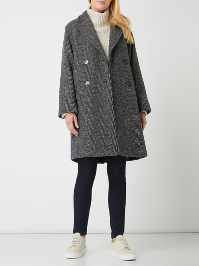 Weekend Max Mara Wollmantel mit Fischgrat-Dessin Modell 'Stiria' Marine 1