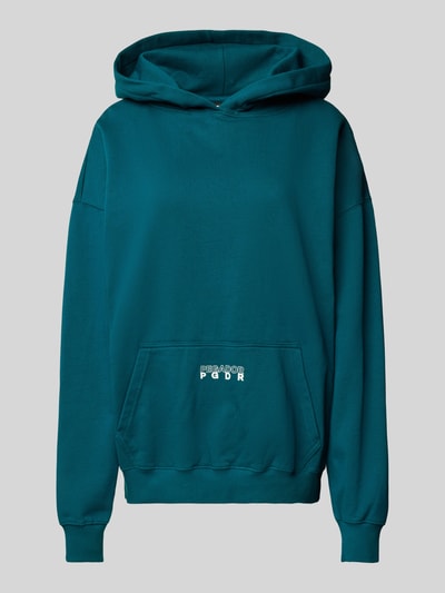 Pegador Oversized Hoodie mit Label-Print Modell 'NISA' Petrol 1