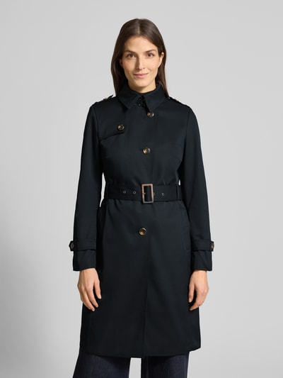 Jake*s Casual Trenchcoat mit Stoffgürtel Black 4