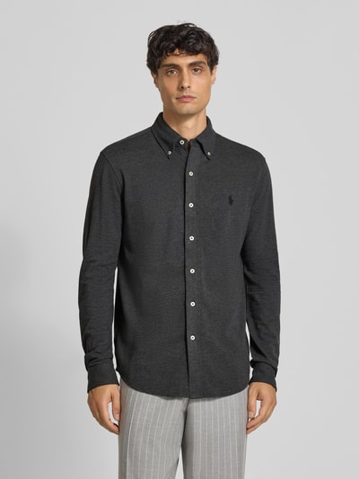 Polo Ralph Lauren Regular Fit Freizeithemd mit Button-Down-Kragen Anthrazit 4
