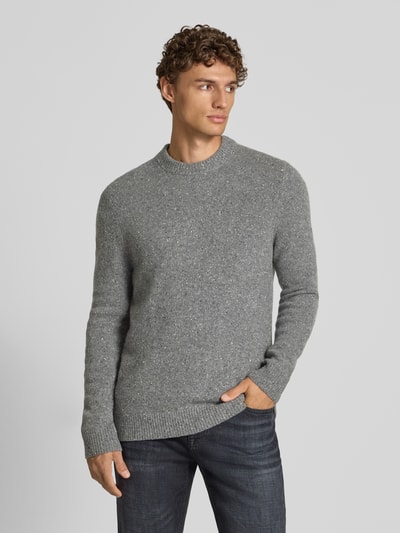 Christian Berg Men Strickpullover aus Woll-Mix  Graphit 4