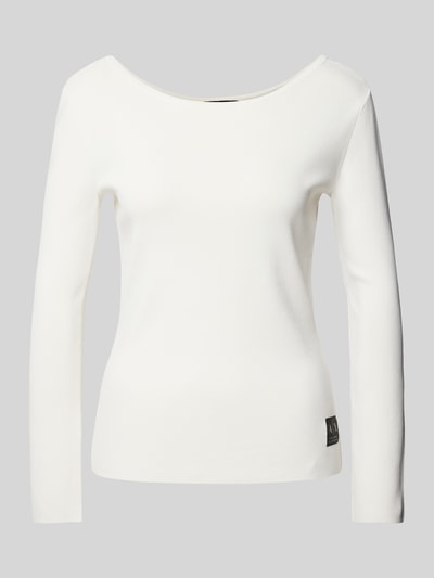 ARMANI EXCHANGE Longsleeve in Ripp-Optik Offwhite 2