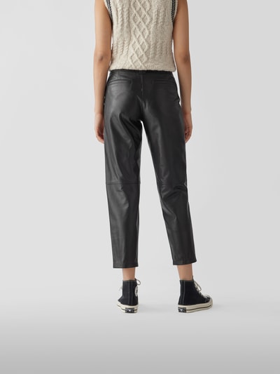 Yves Salomon Lederhose im Relaxed Fit Schwarz 5
