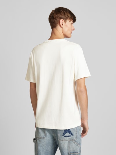 adidas Originals T-shirt met labelstitching Offwhite - 5