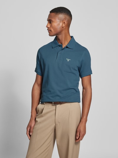 Barbour Slim Fit Poloshirt mit Label-Stitching Ocean 4