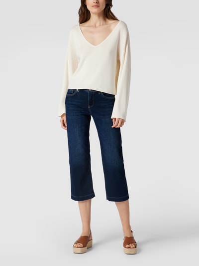 MAC Straight Leg Jeans-Culotte mit Label-Details Bleu 1