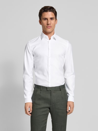 Jake*s Slim fit zakelijk overhemd met extra lange mouwen Wit - 4