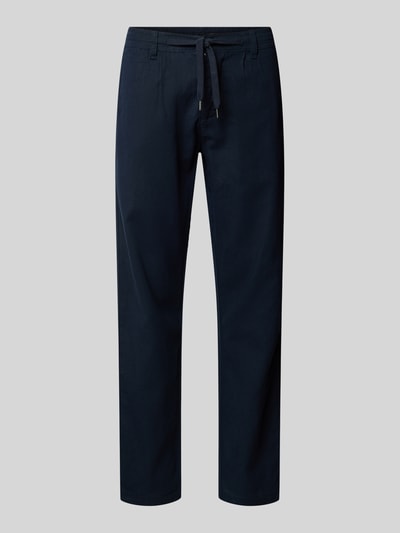 Lindbergh Stoffen broek met tunnelkoord Donkerblauw - 2