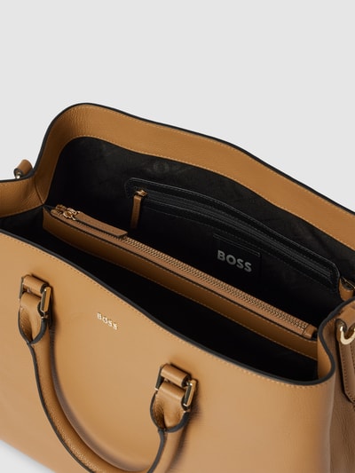 BOSS Handtasche mit Label-Applikation Modell 'Alyce' Camel 5