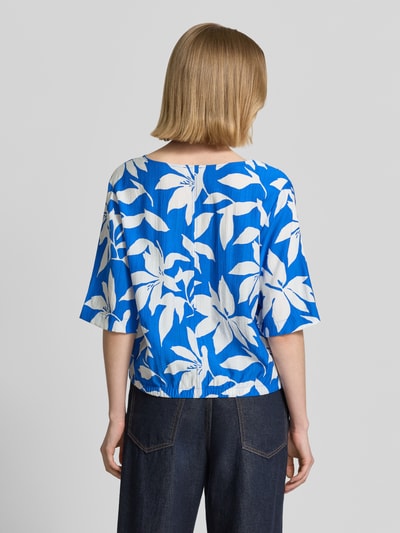 s.Oliver RED LABEL Relaxed Fit Blusentop aus Viskose-Mix Royal Melange 5