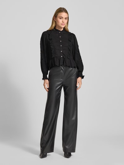 Neo Noir Blouse met lange mouwen en knoopsluiting Zwart - 1