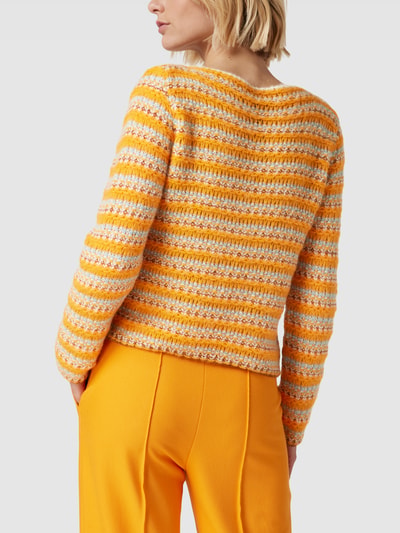 Marc Cain Gebreide pullover met all-over motief Oranje - 5