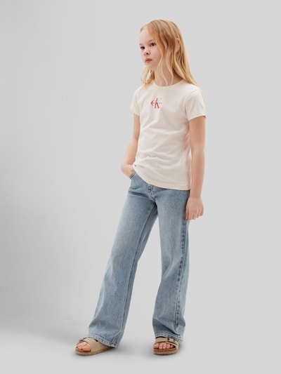 Calvin Klein Jeans Regular Fit T-Shirt aus reiner Baumwolle Rosa 1