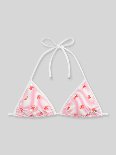 Tommy Hilfiger Bikini-Oberteil mit Logo-Stitching Rosa 2