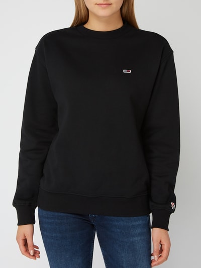 Tommy Jeans Sweatshirt mit Logo-Aufnäher  Schwarz 4