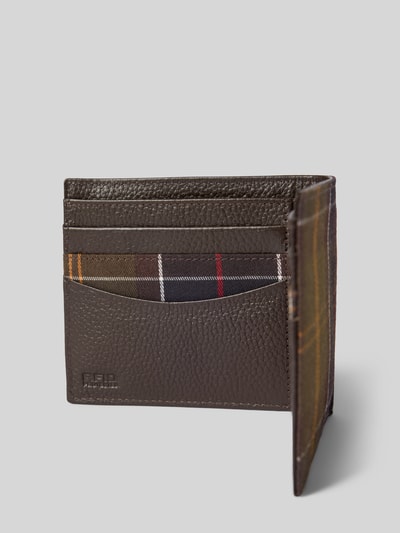 Barbour Portemonnaie aus echtem Leder Oliv 3
