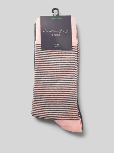 Christian Berg Men Socken mit Label-Detail Flieder 3