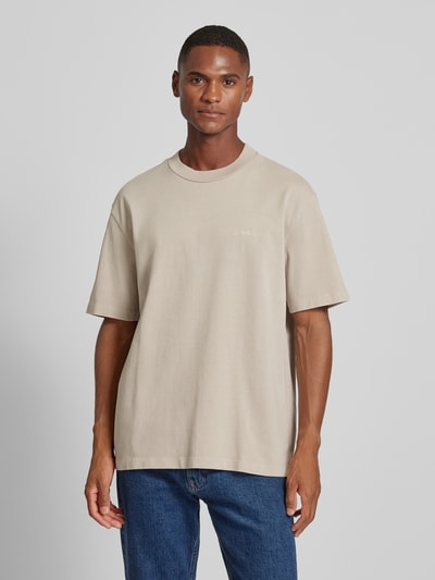 GABBA T-Shirt mit Label-Stitching Modell 'NIGEL WEX' Offwhite 4