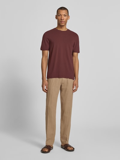 CINQUE Regular Fit T-Shirt mit Rundhalsausschnitt Modell 'Lao' Pflaume 1