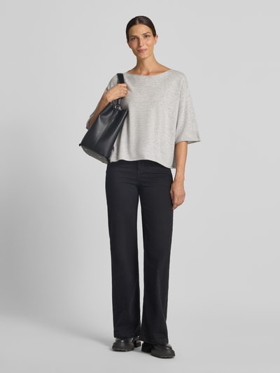 BOSS Orange Loose Fit Pullover aus Kaschmir-Schurwoll-Mix Modell 'C_Fiolanna' Hellgrau Melange 1