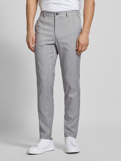 Matinique Skinny fit broek met steekzakken, model 'MAliam' Middengrijs - 4