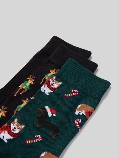 Jack & Jones Socken mit geripptem Abschluss Modell 'XMAS' im 3er-Pack Bottle 2