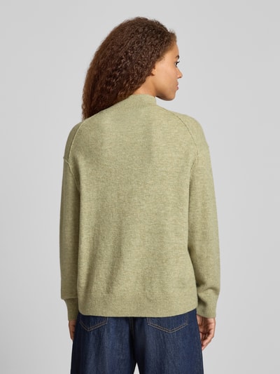 Marc O'Polo Denim Regular fit gebreide pullover van scheerwolmix  Rietgroen - 5