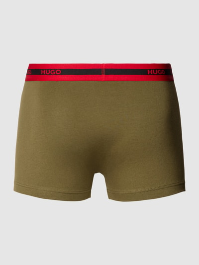 HUGO Trunks mit elastischem Label-Bund im 3er-Pack Oliv 3