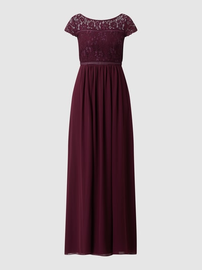 Jake*s Cocktail Abendkleid aus floraler Spitze und Chiffon  Bordeaux 2