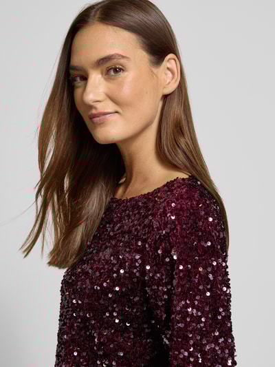 Vila Bluzka z cekinowym obszyciem model ‘FAITH’ Śliwkowy 3