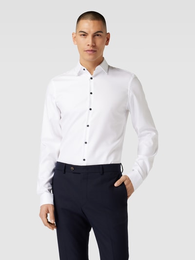 Jake*s Slim Fit Regular Fit Business-Hemd mit Kentkragen Weiss 4