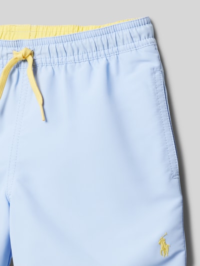 Polo Ralph Lauren Kids Badeshorts mit Label-Stitching Modell 'TRAVLR' Blau 2