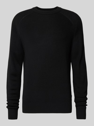 BOSS Orange Regular Fit Strickpullover aus Schurwoll-Mix Modell 'AKAJER' Black 2