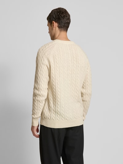 Lindbergh Strickpullover mit gerippten Abschlüssen Offwhite 5