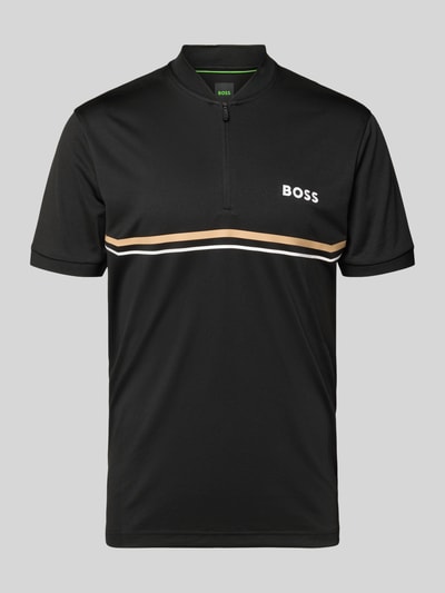 BOSS Green Slim fit poloshirt met logoprint, model 'TOC SPIN BODYMAPP 1027' Zwart - 2