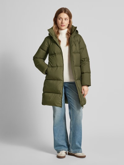 Tommy Hilfiger Płaszcz pikowany z kapturem Khaki 1