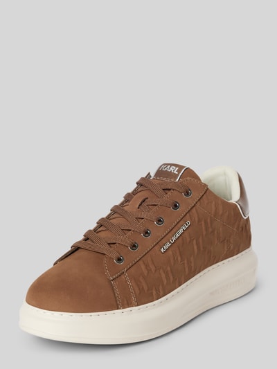 Karl Lagerfeld Sneakers met labelapplicatie, model 'KAPRI' Camel - 1