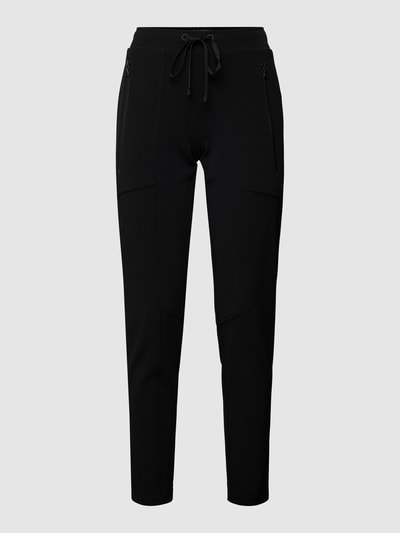 Cambio Jogpants mit Strukturmuster Modell 'Jorden' Schwarz 2