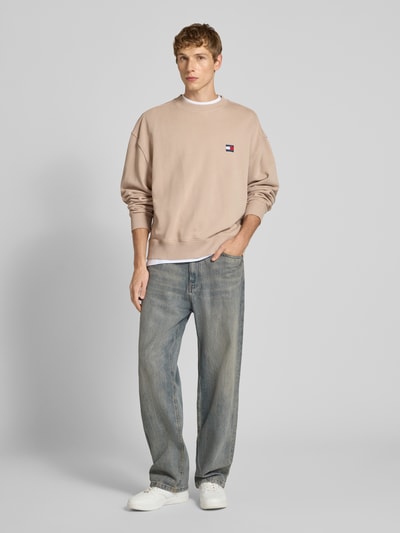 Tommy Jeans Regular fit sweatshirt van puur katoen Beige - 1